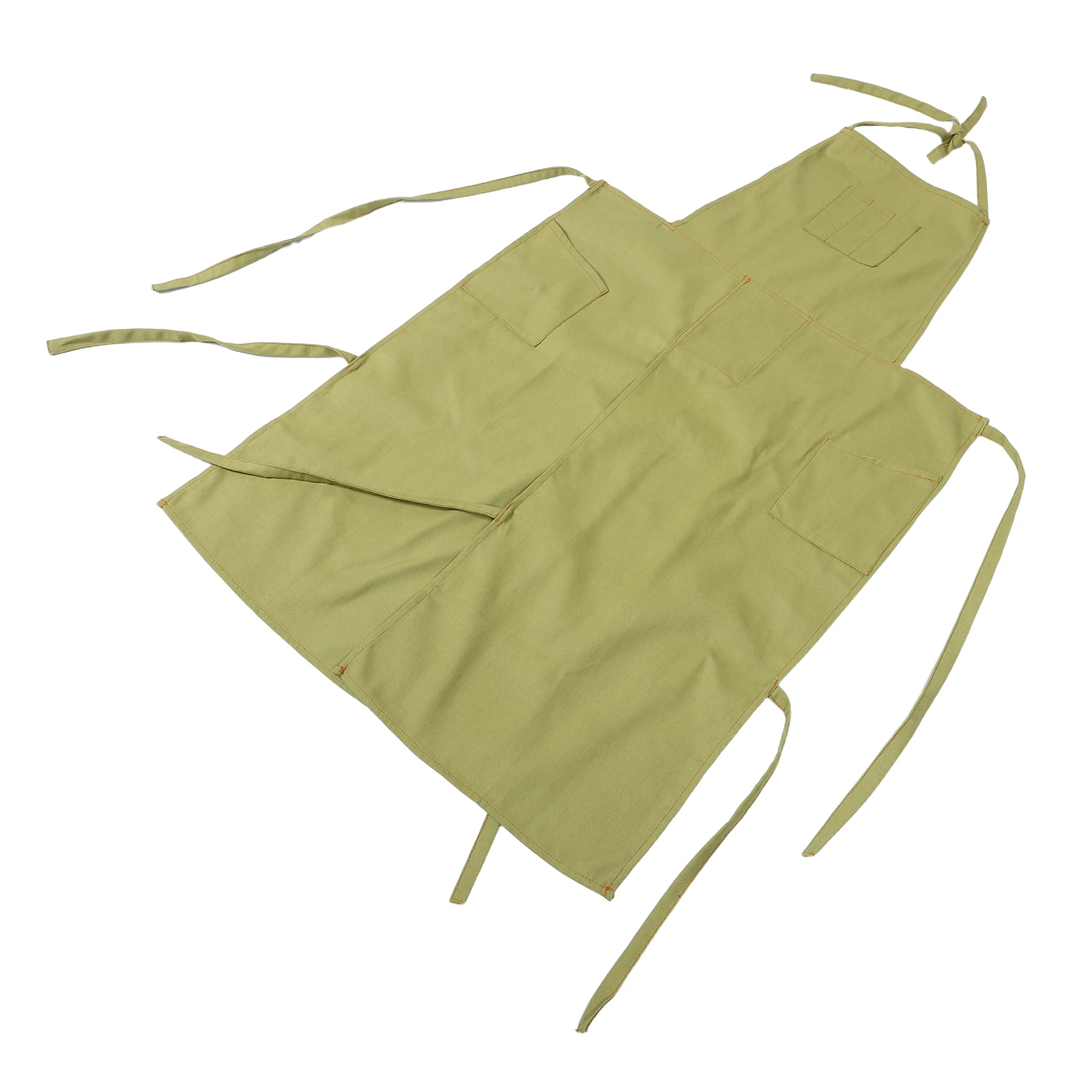 

Work Apron Multiple Pockets Split Adjustable Neck Strap Heavy Duty Canvas Cooking Workshop DIY Craft