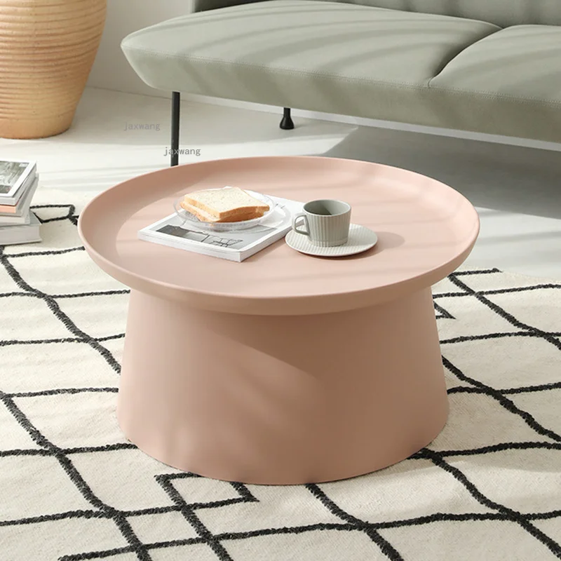 Nordic Hallway Plastic Coffee Table Simple Living Room Apartment Small Round Endtable Outdoor Balcony Bedroom Sofa Side Table