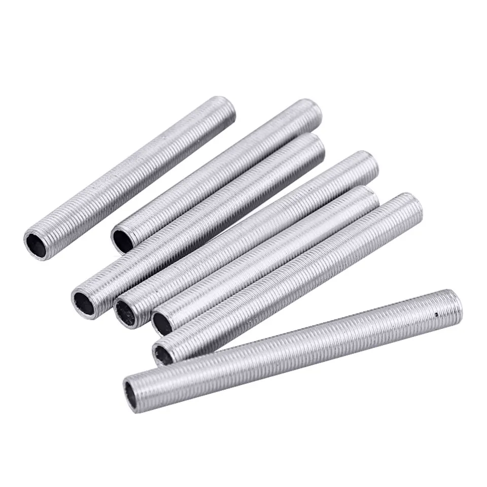 4pcs M6 M8 M10 M12 M14 Full Teeth Hollow Tube 1.0mm Fine Teeth Rod Connection Tube Lamp Cap Connection Thread Teeth Tube