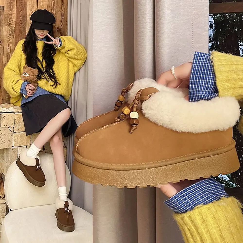 2025 حار بيع جودة عالية جديد الشتاء حذاء مسطح المرأة الثلوج الأحذية سميكة المألوف الأحذية النسائية Zapatillas Mujer
