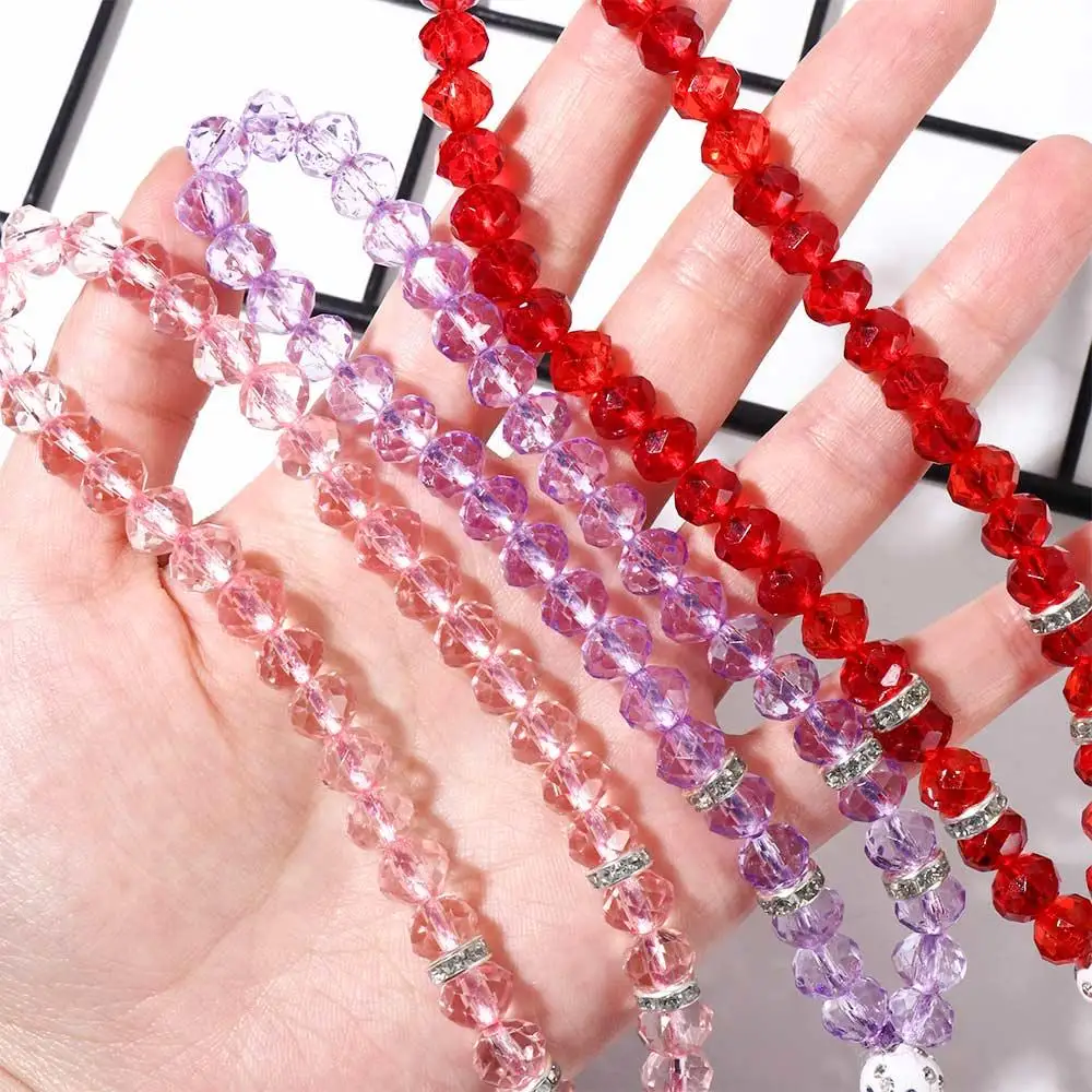 Charm Key Lanyards Crystal Beads Hand Wrist Lanyard Mobile Phone Straps Phone Lanyards Crystal Phone Straps Mobile Phone Chain