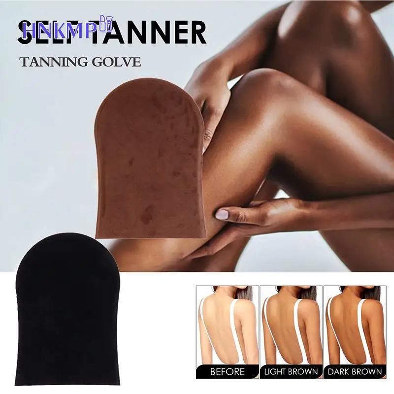 Herbruikbare Back Tan Applicator Handschoen Exfoliërende Tan Verwijdering Handschoen Zelfbruinend Lichaam Gezicht Bad Reiniging Zachte Handschoen