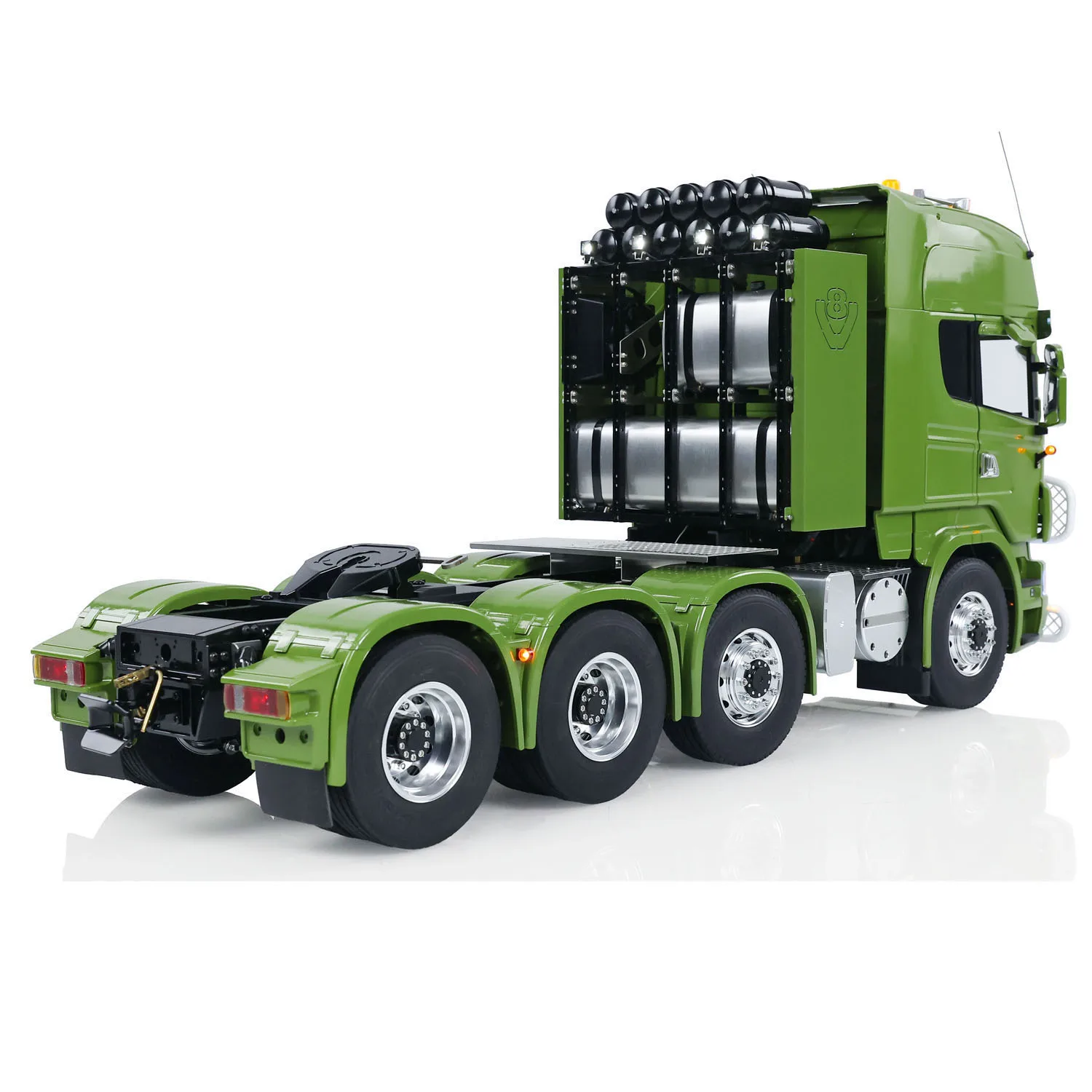 

RTR 1/14 8X8 RC Tractor Truck Remote Control Car Smoke Unit TOUCAN Metal Chassis Sound Light System Toy Model Gifts
