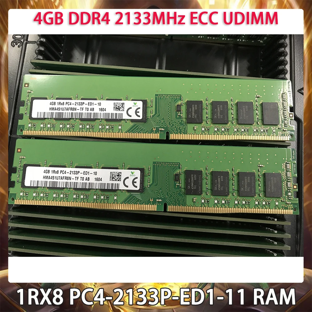 

For SK Hynix 4GB DDR4 2133MHz ECC UDIMM RAM 1RX8 PC4-2133P-ED1-11 Memory Works Perfectly Fast Ship High Quality