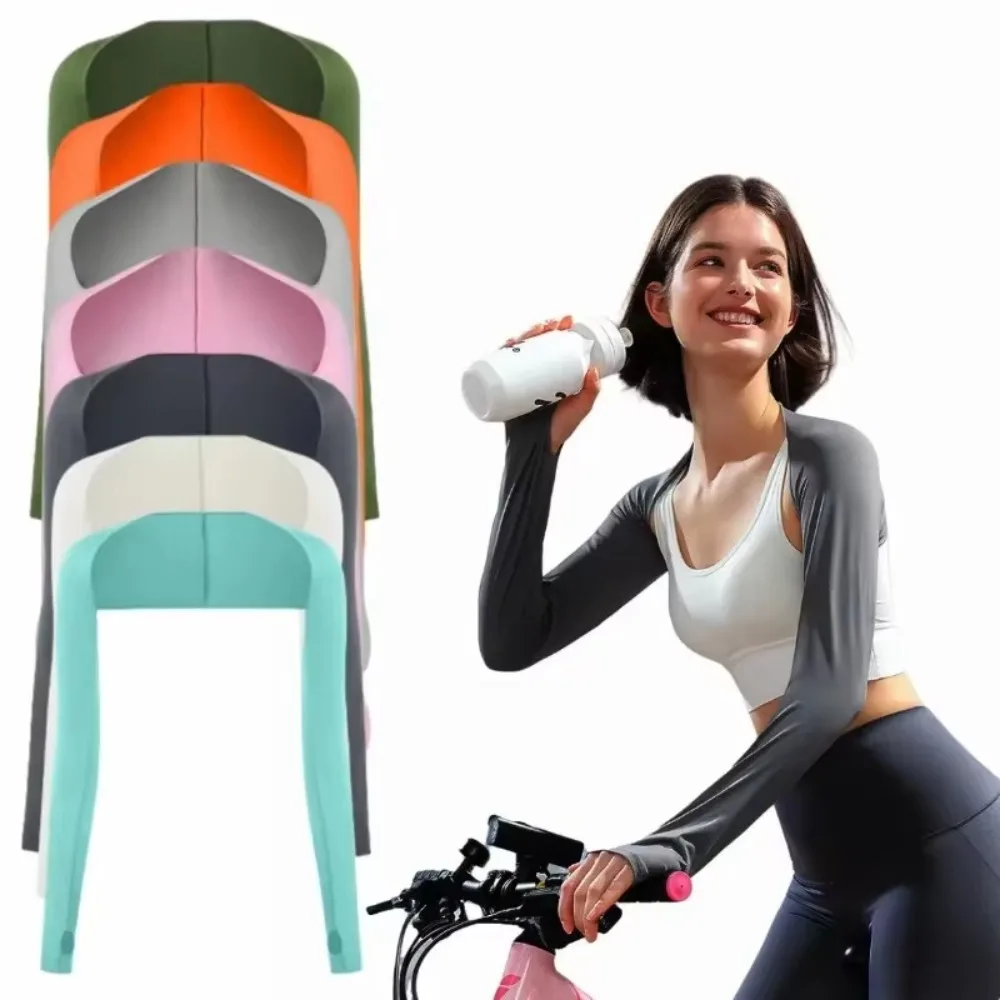Women's Sports Sun Protection Shawl Thin Style Shoulder Length Women's Sports Sleeve Perfect For Outdoor Golf Running Cycling