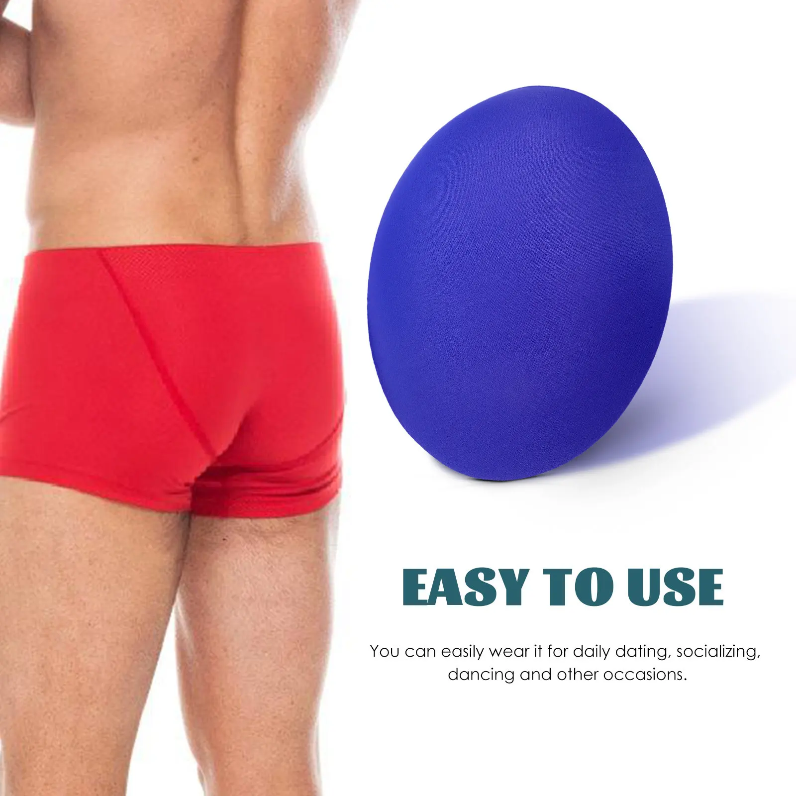 2Pcs Mens Butt Pads Invisible Hip Pads for Fuller Buttocks Sponge Butt Lifter Removable Washable Hip Shaper for Jeans Volleyball