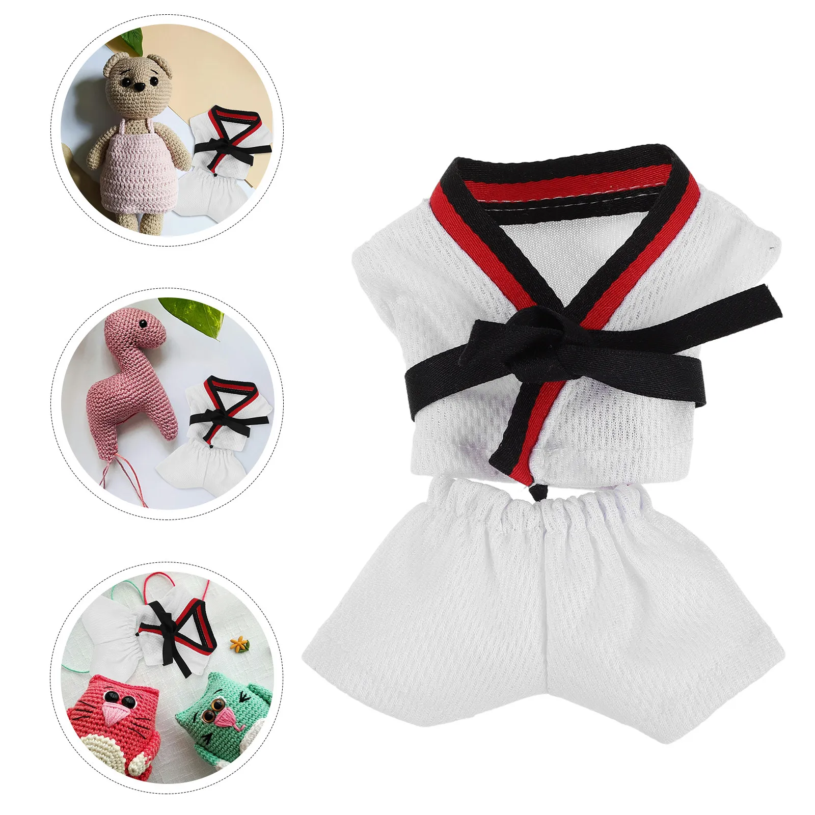 

Комплект для карате и тхэквондо: рубашка, брюки, пояс для 6,7-дюймовых фигурок, униформа для боевых искусств, костюм для ролевых игр, для творческих игр, мягкая игрушка