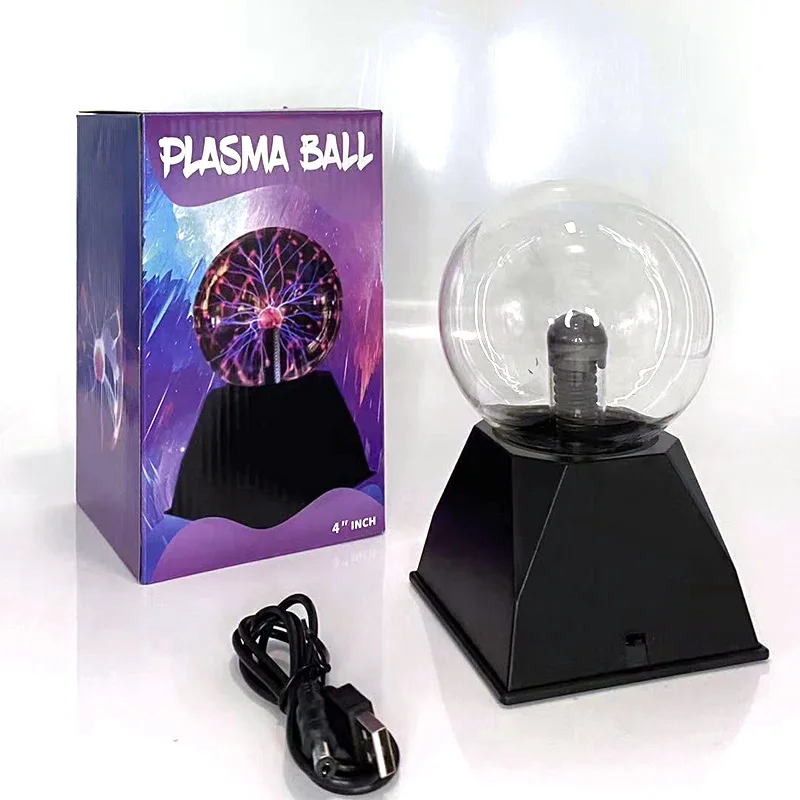 Novel Electrostatic Ball Lamp Plasma Magic Ball Lamp USB Small Night Lamp Children\'s Gift Bulb Home Decoration Novelty Lighting