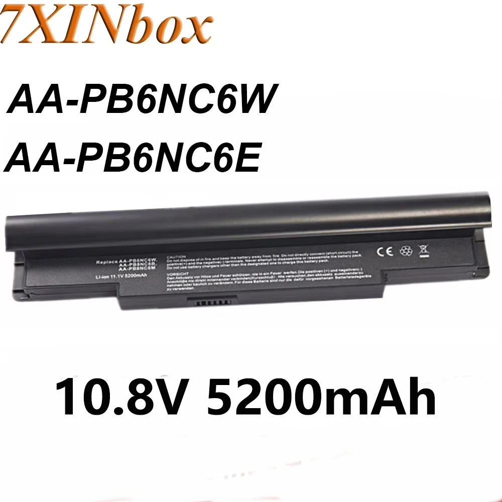 7XINbox AA-PB6NC6E AA-PL8NC6W 10.8V 5200mAh Laptop Battery For SAMSUNG N270B N510 NC10 NC20 N110 N120 N140 AA-PB6NC6W/US