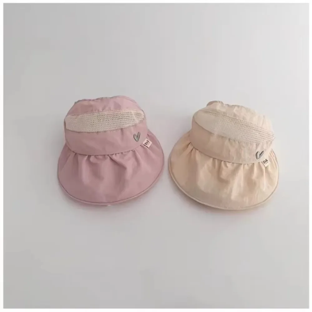 Cute Breathable Mesh Sun Hat Lightweight Wide Brim Sunshade Hat Quick Drying Open-Top Large Brim Hat Summer