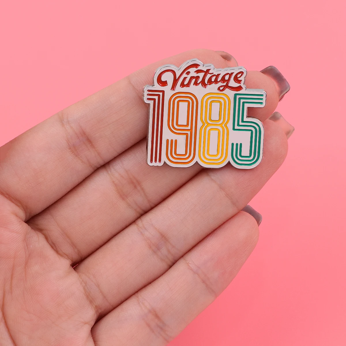Rainbow Quotations 1985 Enamel Pin Lapel Pins for Backpacks Ghost Badges Cartoon Brooch for Clothes Jewelry Gifts for Friends - Image 3