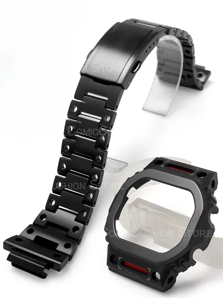 Small square modification accessories DW5600E GWB5600 M5610 mecha case watch strap