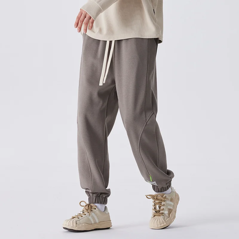 

Мужские спортивные брюки в американском ретро-стиле, повседневные свободные спортивные штаны, новые брюки-харланы для весны и осени, дышащие длинные брюки