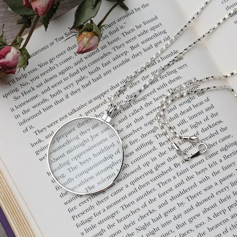 Necklace Magnifying Glass 5X Reading Magnifying Reader Portable Magnifying Glass Stylish Magnifying Reader For Book Newspapers