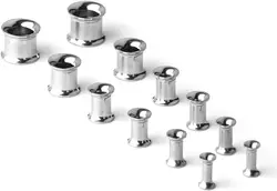 12 piece3mm-10mm set of medical steel screw tunnel ear expander stretching kit with plug perforation