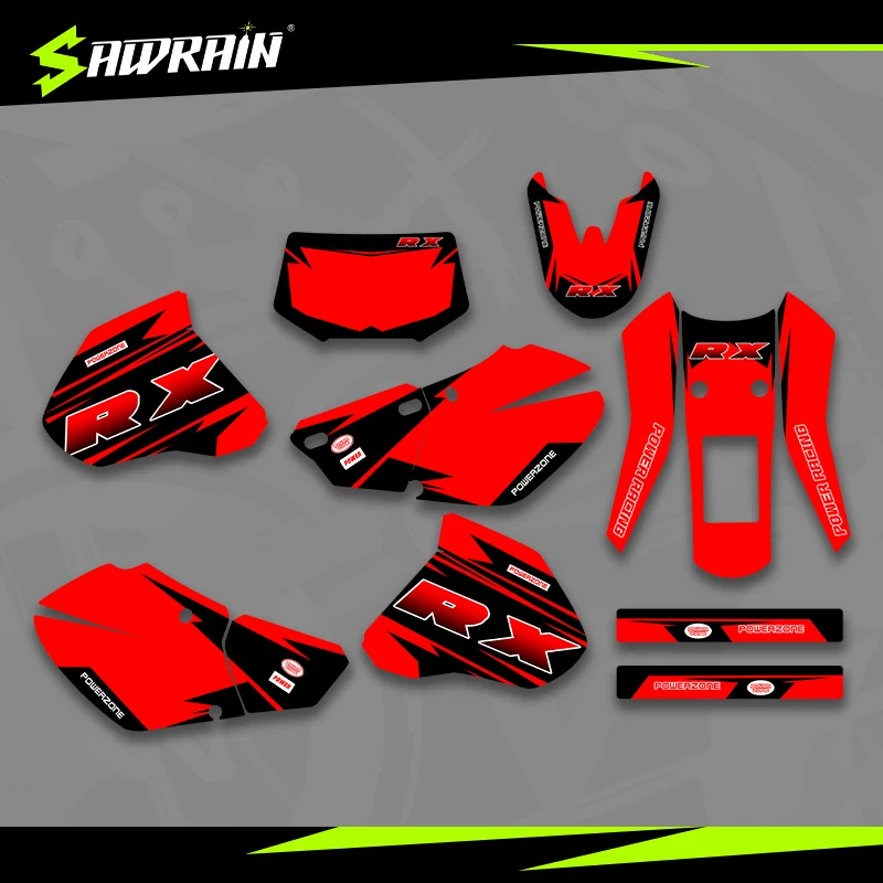 

Sawrain Motorcycle Graphics Backgrounds Decal Stickers Kits for HONDA 96-01XR250 01