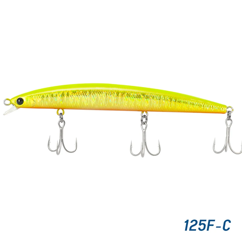 Tsurinoya Slanke Minnow Zeevissen Lokken 125f 125Mm 14.3G Sw Wild Drijvend Hard Aas Voor Ondiep Bereik Zeebaars Nepvisaas