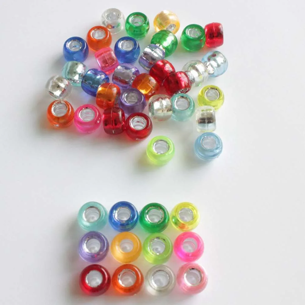 

1000Pcs 6x9mm Colorful Acrylic Beads Assorted Shapes Patterns DIY Jewelery Making Beads Set for Children's Creativity
