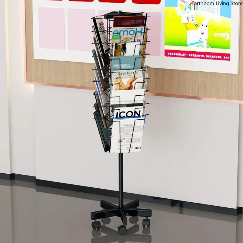 Rotatable Movable Magazine Racks Floor Storage Living Magazine Racks Room Bedroom Nice Office Furniture Das Magazin ZY40ZZJ