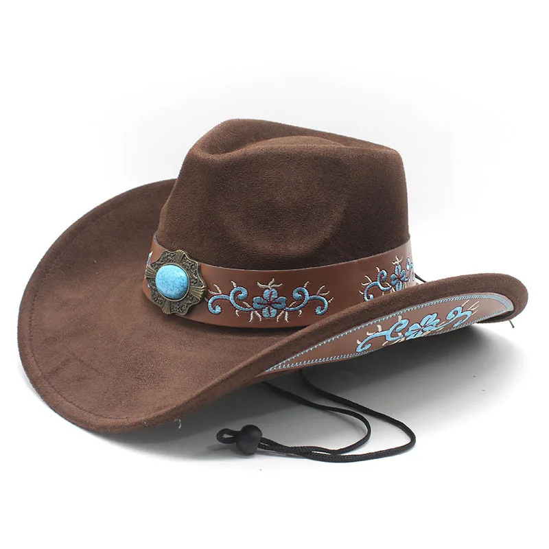 new-fashion-high-end-western-cowboy-hat-vacation-travel-ethnic-style-tibetan-jazz-embroidered-top-hat