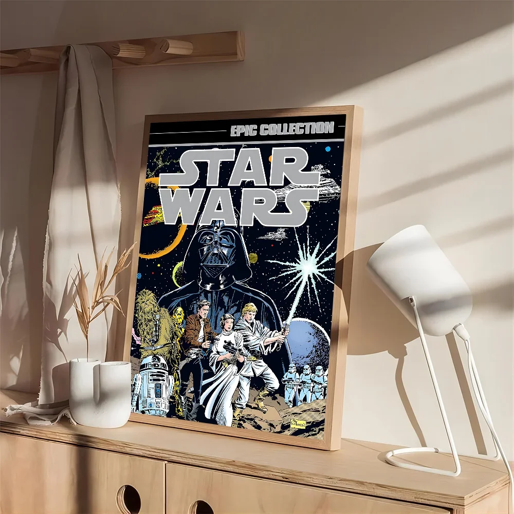 Star Anime War-s Anime Posters Sticky HD Quality Wall Art Retro Posters for Home Kawaii Room Decor