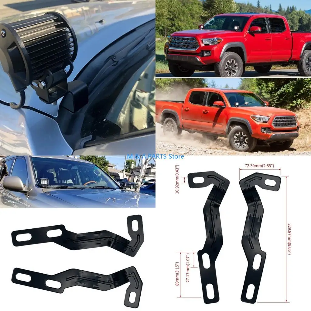 

U1JF Automobile Engine Hood Hinge Ditch LED Light Mounting Brackets for 2016-2021