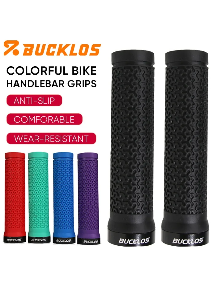 AliExpress BUCKLOS Bicycle Grips Soft Rubber Mountain Bike Grip Waterproof Bicycle Handle Non-slip MTB Cuffs Lock on MTB Grips
