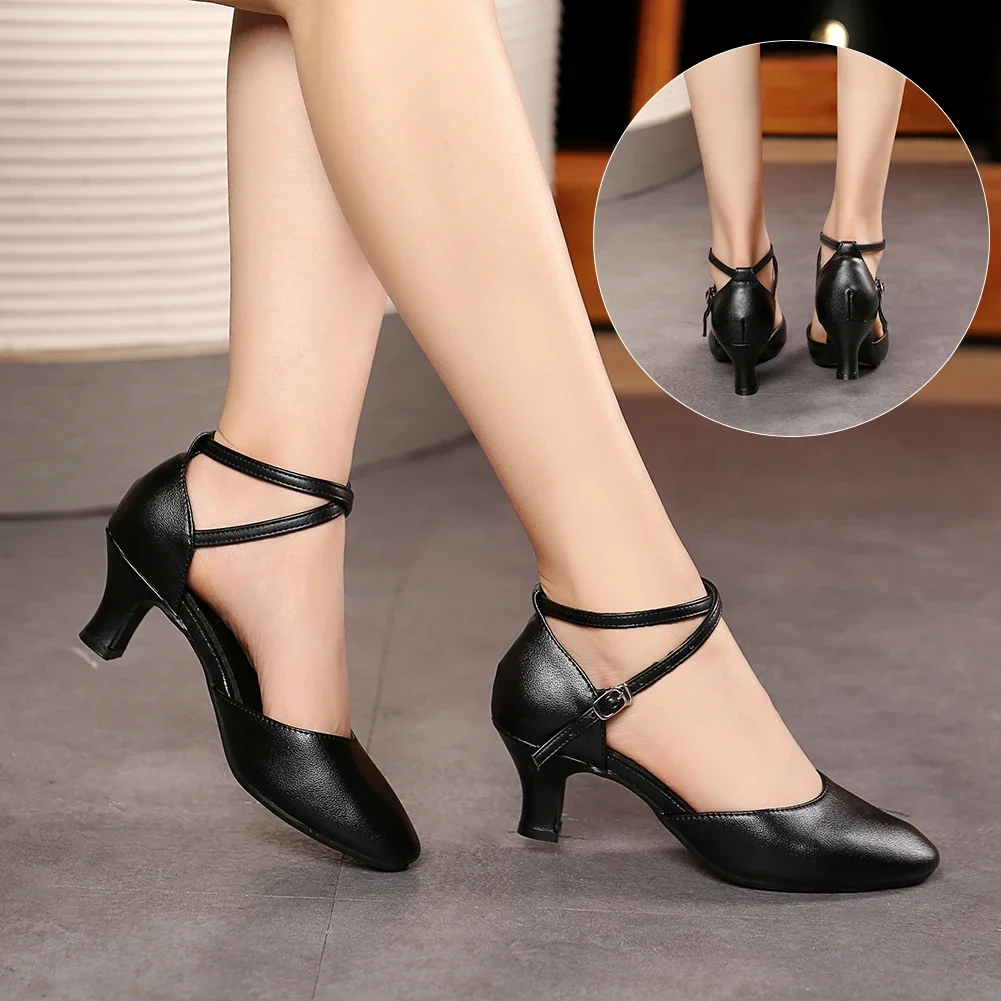 

2025 г., обувь для вальса из натуральной кожи, женская обувь для современного танца, танцевальный зал, танго, джаз, латинские туфли для девочек, женские танцевальные туфли на среднем каблуке