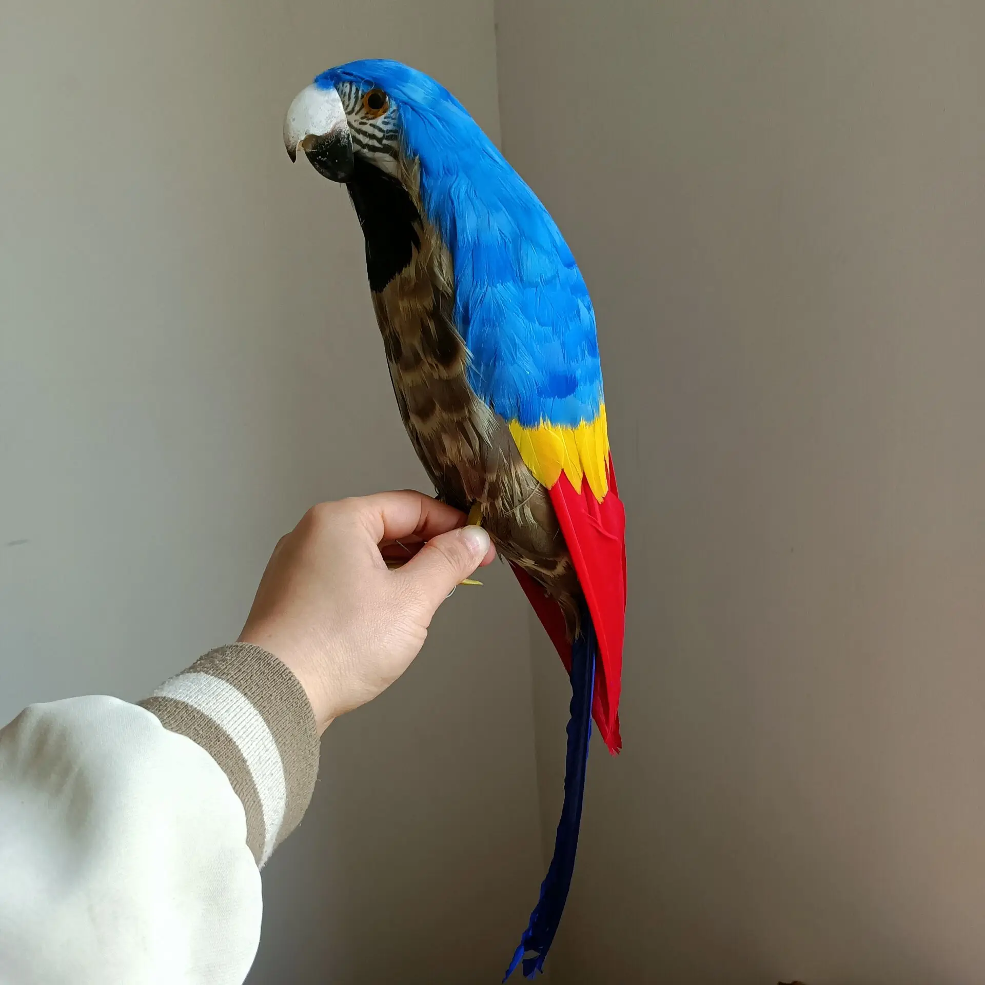 

big simulation foam&feather blue parrot model garden decoration gift about 43cm p2673