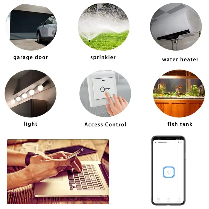 FEDI-Mini Wifi Smart Switch DC 5V USB Controlled 2.4G 1 Channel Wireless Relay Receiver Module For LED Light Management System