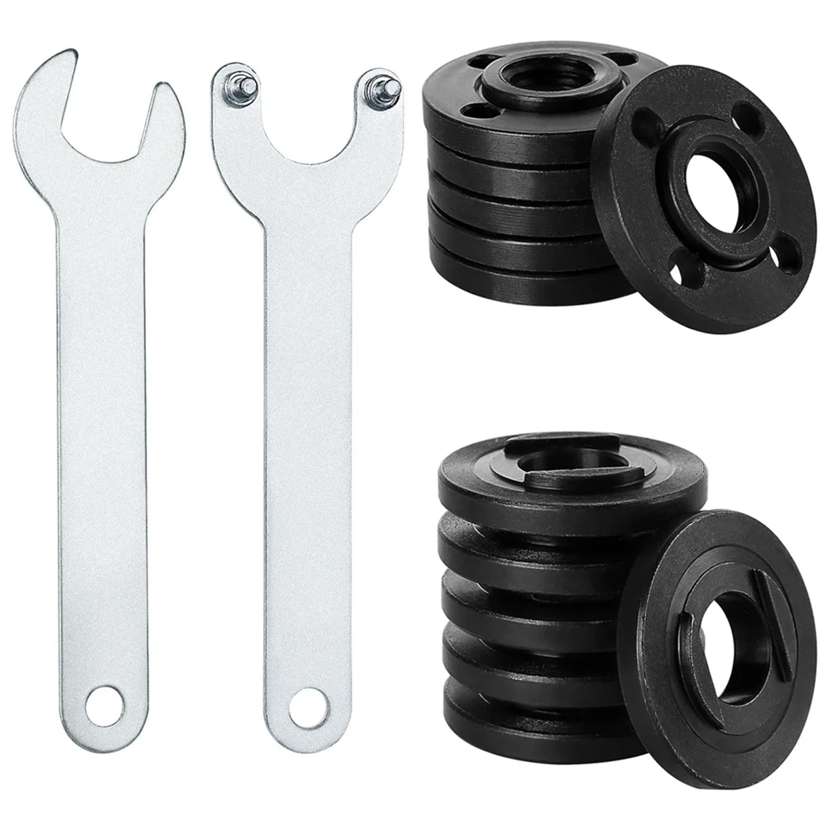 

ABUF 12pcs Angle Grinder Flange Nuts 5/8inch-11,with 2pcs Spanner, Angle Grinder Flange Replacement Angle Grinder Attachments