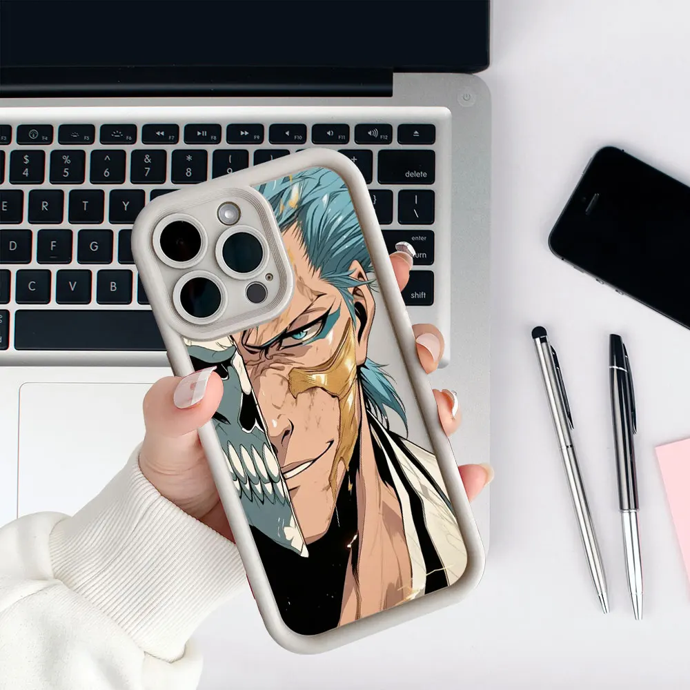 حافظة هاتف بليتش كوروساكي إيتشيغو جريمجو جاك لهاتف ريدمي نوت 14 13 12 ProPlus 12s 11 10 9 9s Pro غطاء سيليكون سائل