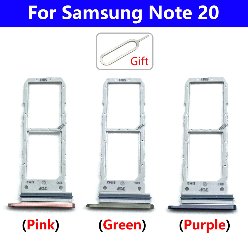 For Samsung Note 20 Ultra S22 Plus Dual Sim Card Slot Tray Holder Nano Micro SD Card Reader Socket Replacement Parts