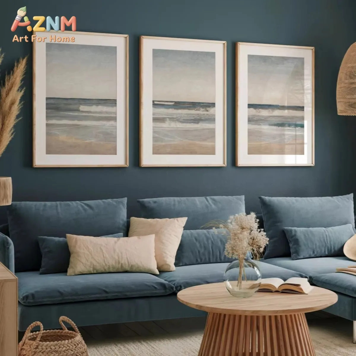 AZNM PRINT & SHIP Beach Landscape Prints Sea Landscape Printed Coastal Wall Art Beach House Wall Art Home Room Decor Gift - view 3