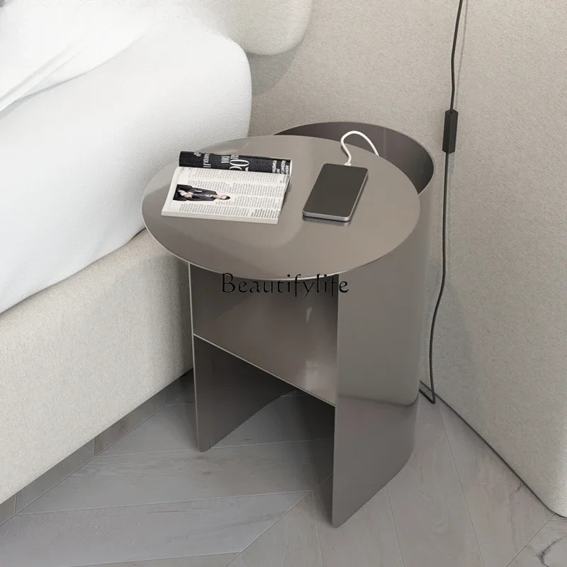 

LJYNordic style simple small coffee table household light luxury stainless steel creative bedside table