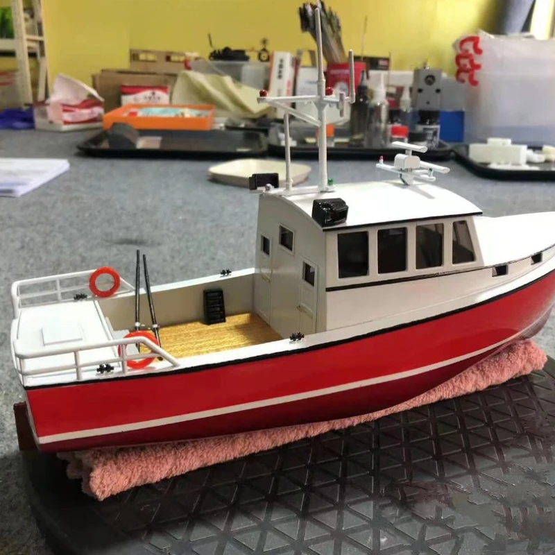 1/48 RC Boat Model Kit Shrimp Fishing Boat Model 3D Printed Boat Model DIY Assembly Kit Boat Model