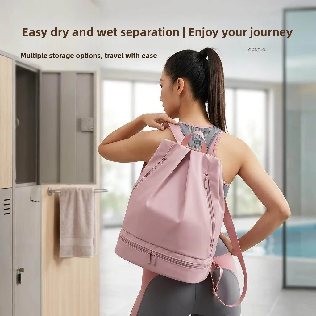 

Large Capacity Swimming Bag Separate Wet And Dry Independent Shoe Compartment Sports Fitness Backpack Women's Special Waterpr...
