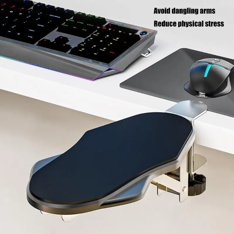 652F Computer Adjustable Arm Rest Support Bracket Ergonomic Mouse Arm Elbow Rest Pad