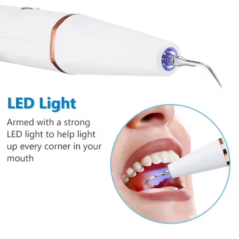 Household Electric Dental Calculus Remover Portable Dental Scaler Whitening Teeth Pen Ultrasonic Tooth Cleaner Whitening Tee