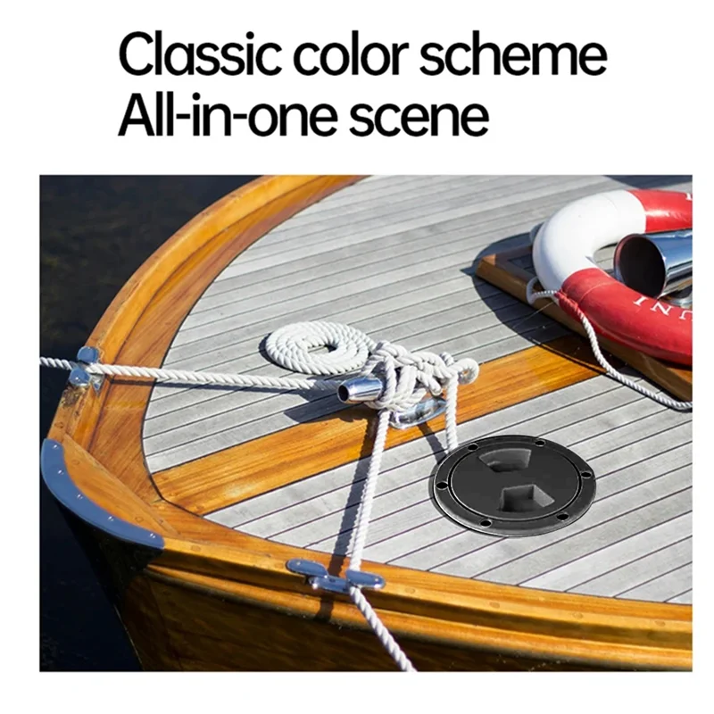 

Черный нескользящий круглый инспекционный люк из АБС-пластика со съемной крышкой, готовый к выкрутке до лодки для каяка