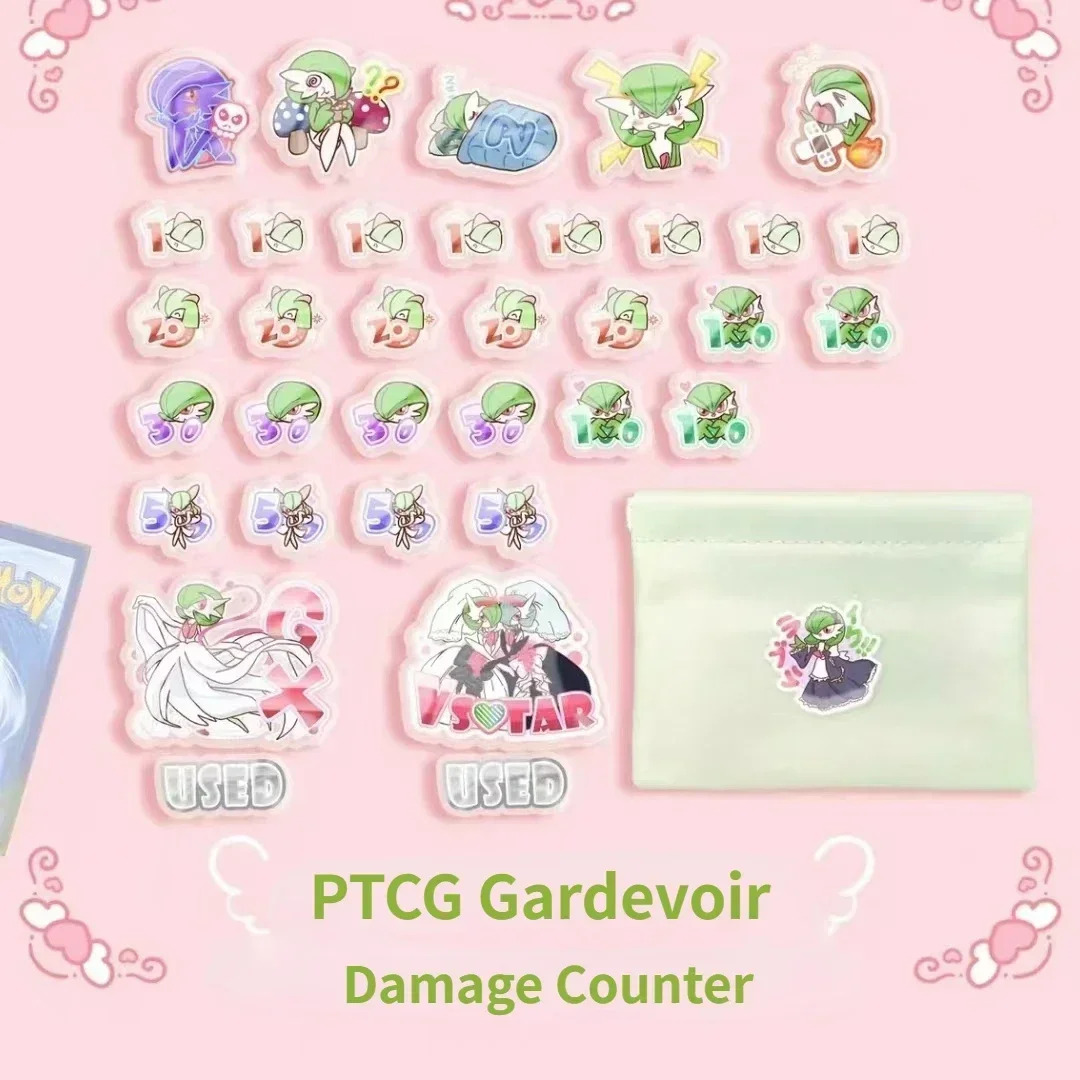 

PTCG Pokemon Match Счетчик повреждений Индикатор повреждений Gardevoir Используемая доска GX Vstar Borad Ролевая игра Wave 46