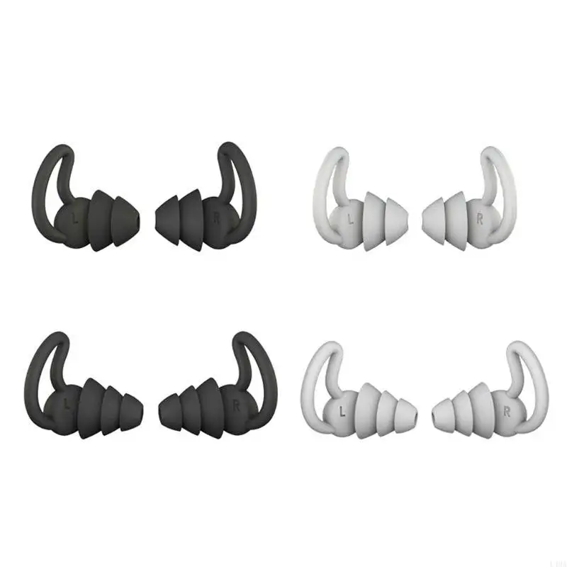 L4MA Silicone Noise Cancelling Earplugs for Showering Bathing Surfing 2x