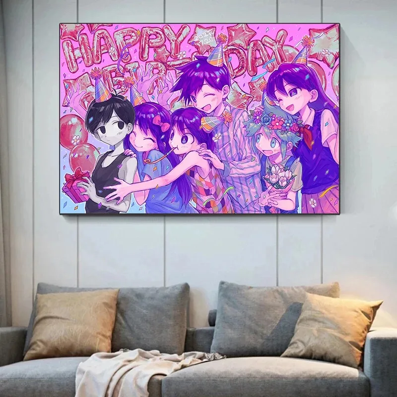 Omori Poster Surreal Psychological Horror Video Game Anime Cartoon Prints Canvas Painting Wall Art Picture Kids Room Home Decor