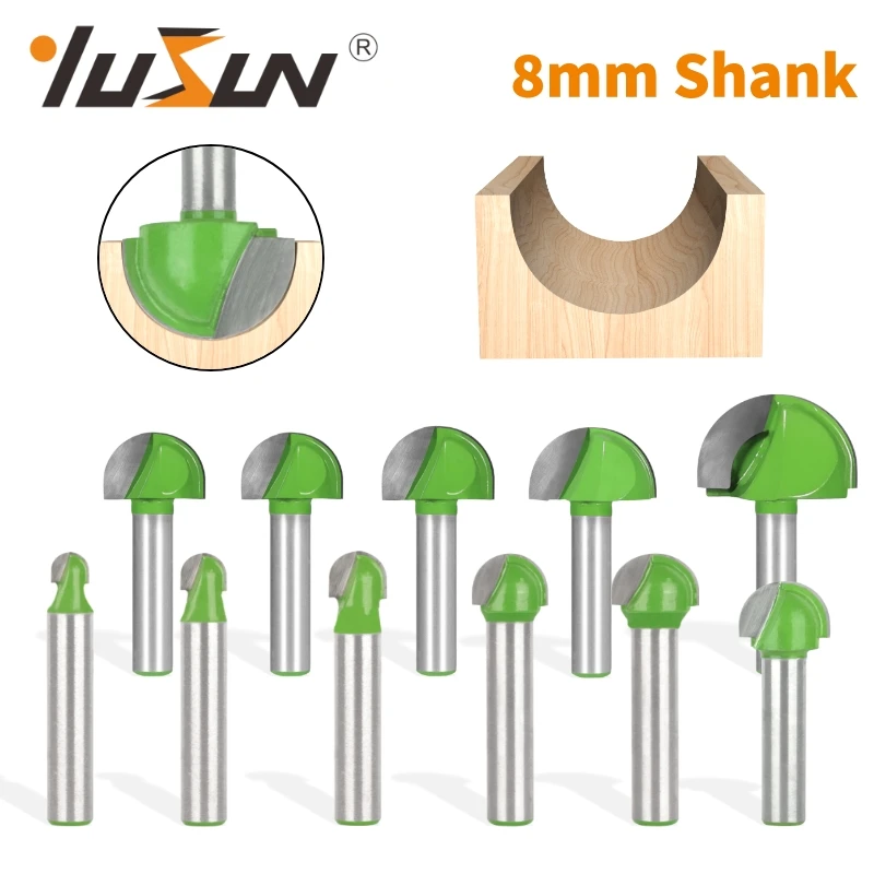 YUSUN 8MM Shank Cove Box Bit Router Bit Woodworking Milling Cutter For Wood Bit Face Mill Carbide Cutter End Mill