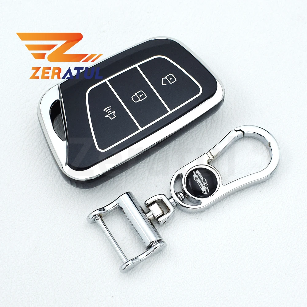 3 Buttons TPU Car Fob Key Cover Case Smart Remote Shell Fob for JAC JIAYUE A5 X4 X7 IC5 IEV T50 S2 S3 S4 S5 S7 T8 Refine M6