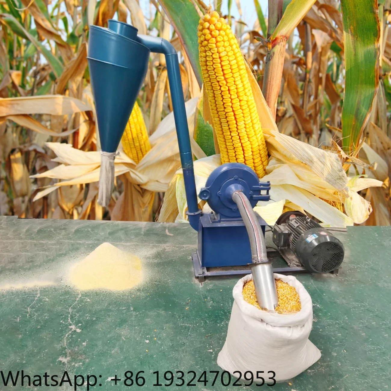 Industrial Mini Electric Motor Flour Mill D.ie.s.el Engine Powered Home Use Cassava Spice Animal Feed Grinder Hammer Roller