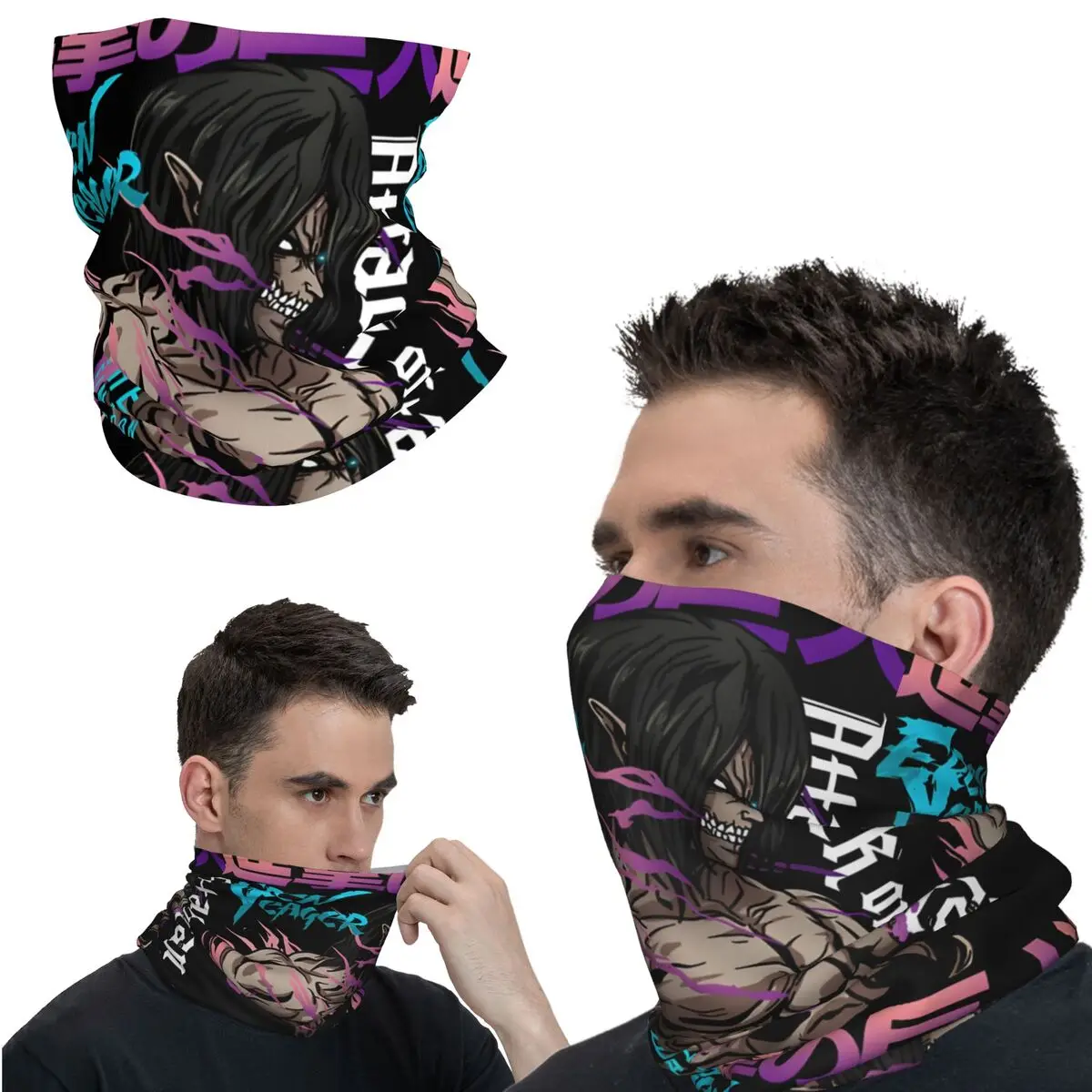 TATAKAE_ GRAPHIC T-SHIRT Bandana Neck Cover Printed Motor Motocross A-Attack on Titan Face Mask Multifunctional Headwear Cycling