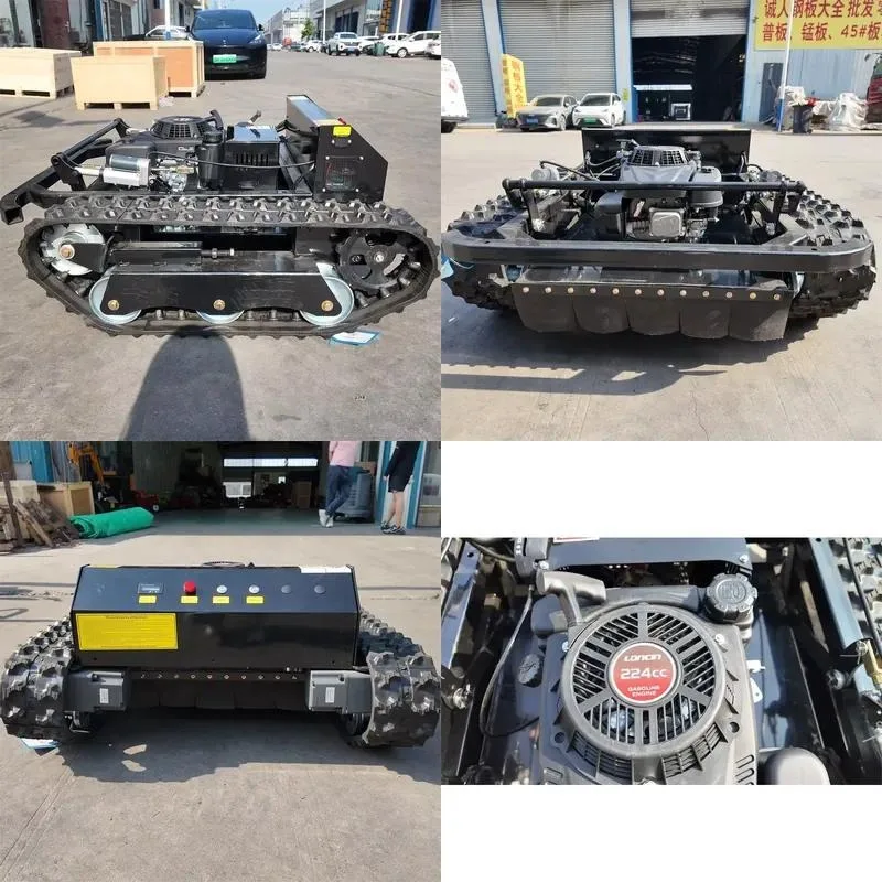 Remote Control Crawler Lawn Mower Automatic Robot Grass Cutter Commercial Farm Blade Simple Design Hot Sale
