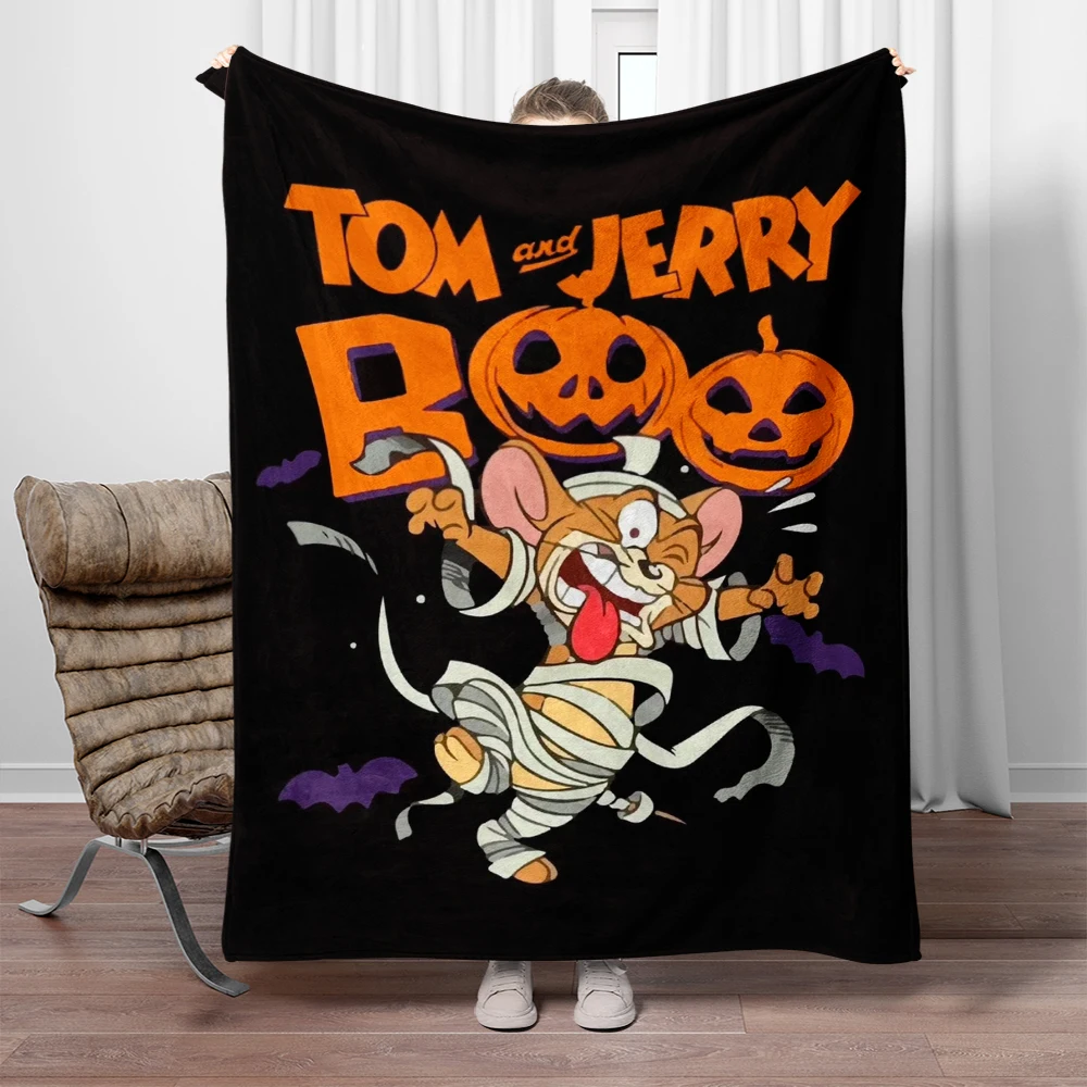 Tom and Jerry HD Printed  Blanket,Lightweight Flannel Throw for Bed, Travel, Camping, Livingroom, Office, Couch,Chair  blanket