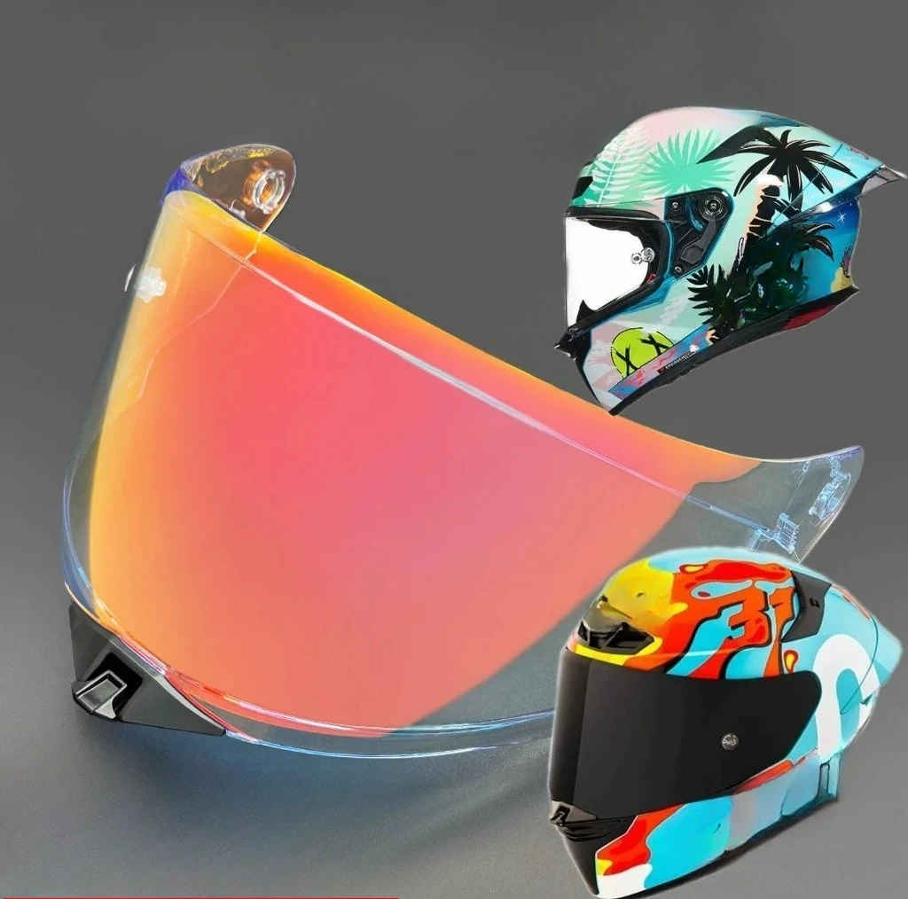 Riding Helmet Replacement Shield, Night Vision Electroplated Mirror, UV Protection Windshield, Compatible with KYT TTREVO